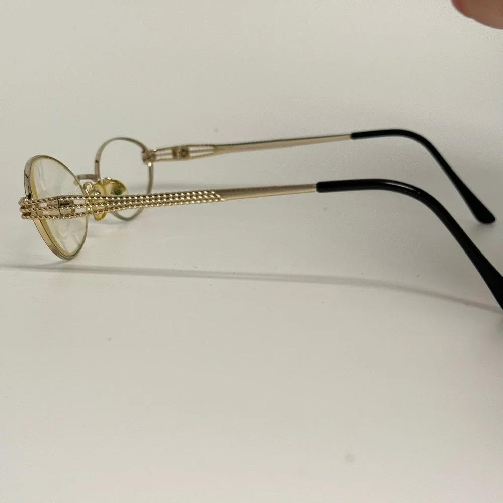 Apollo 111 Eye Q Gold Oval Eyeglass Frames Vintage Style Twisted Rope Temple